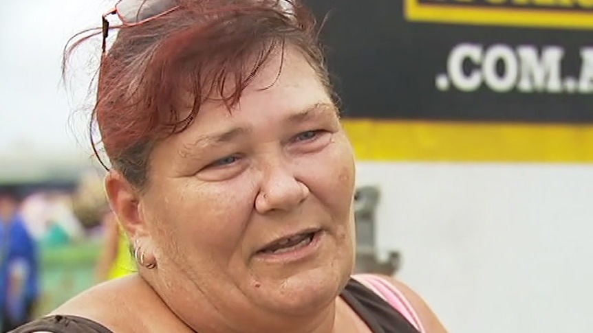 Townsville resident Tinia Martin's storage shed was destroyed in the flooding