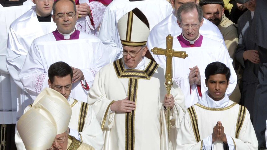 pope francis at inaugural mass