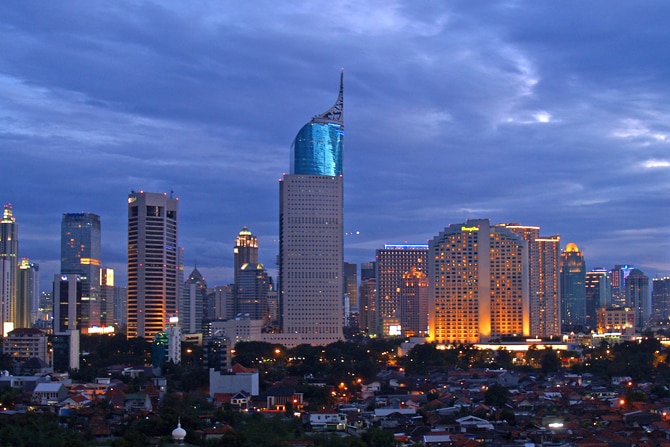 The Jakarta skyline