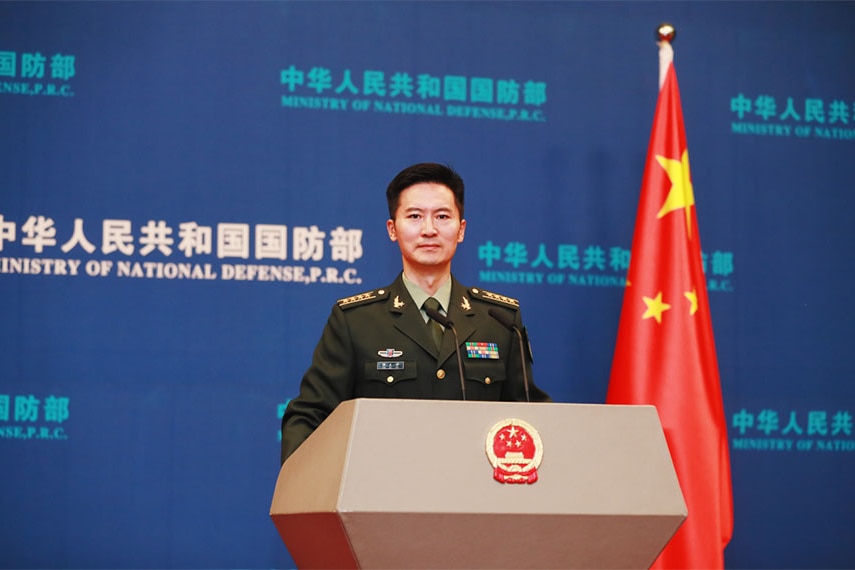 An image of a Chinese defence ministry official