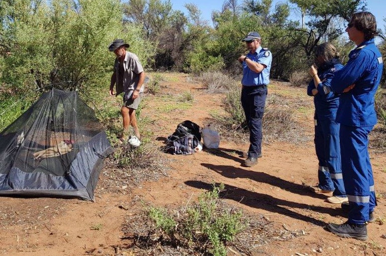 people at camp site