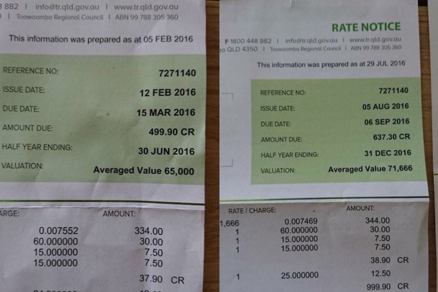 Despite contamination on her land, Jenny Spencer's rates increased.