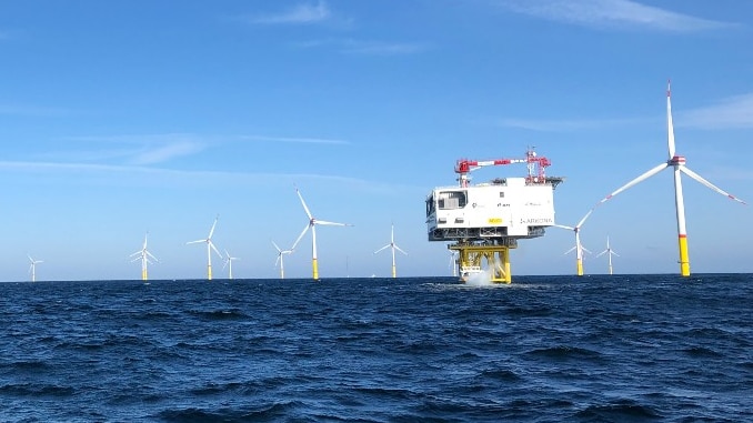 Turbines operating at sea