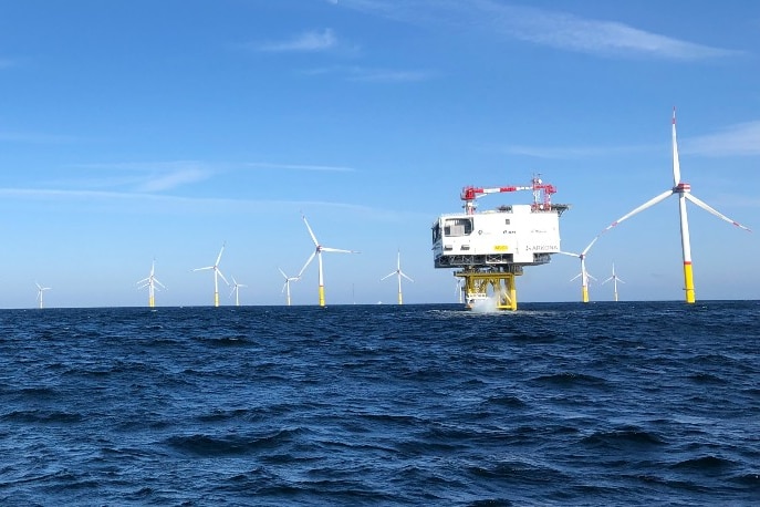 Turbines operating at sea