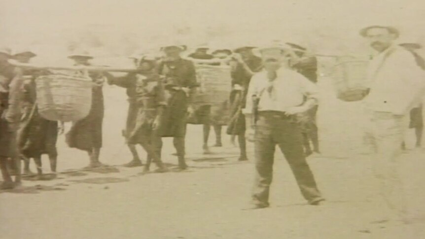 Aboriginal prisoners working on Rottnest Island during the 19th Century.