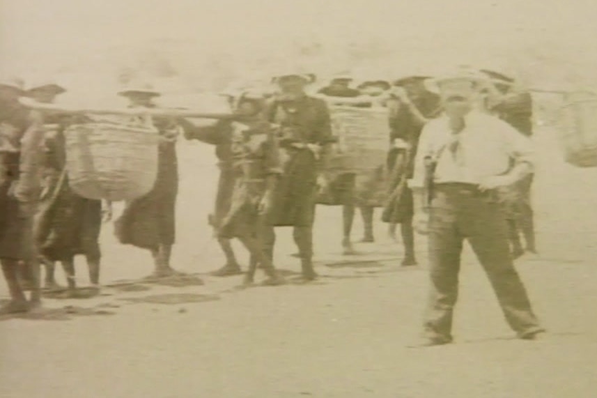 Aboriginal prisoners working on Rottnest Island during the 19th Century.