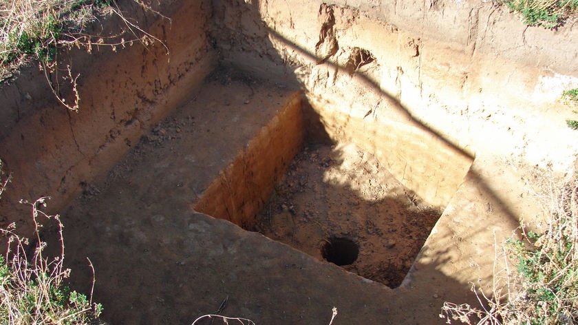 Archaeological dig at the Jordan River Levee site near the Brighton bypass