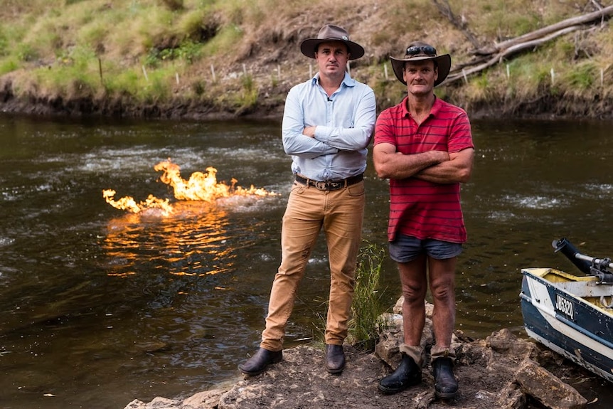 Greens MP Jeremy Buckingham with John Jenkyn