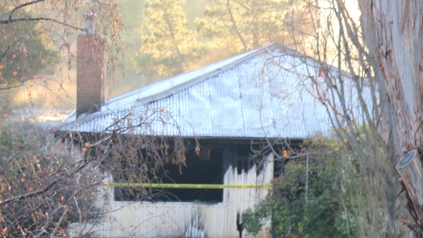 Fire damaged home in South Hobart