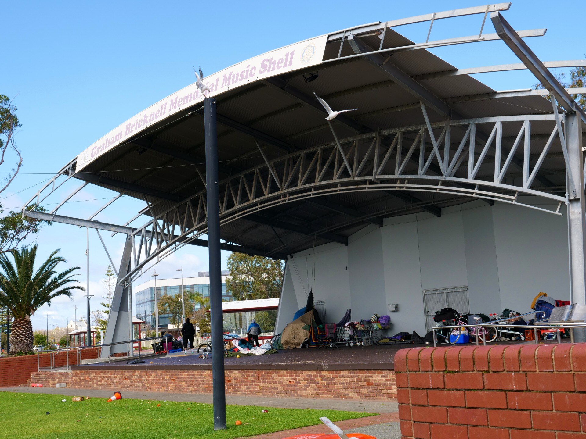 Graham Bricknell shell homeless camp