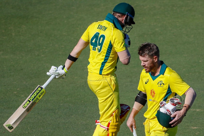 Steve Smith replaces David Warner at the crease at Allan Border Field