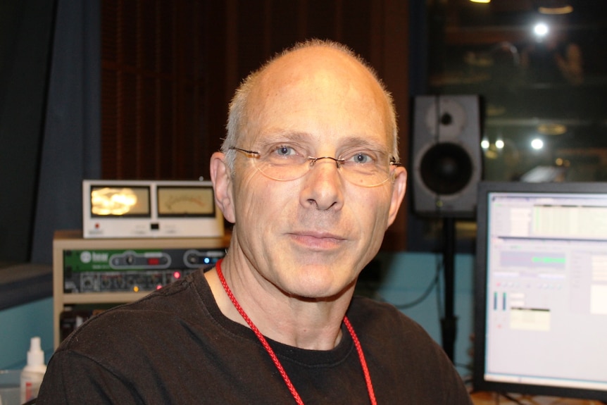 Nigel Westlake in the RN studio