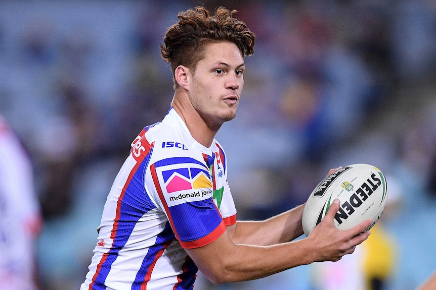 Kalyn Ponga warms up before a game