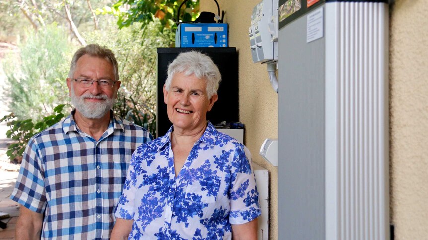 David and Lainie Shorthouse with their new solar storage system
