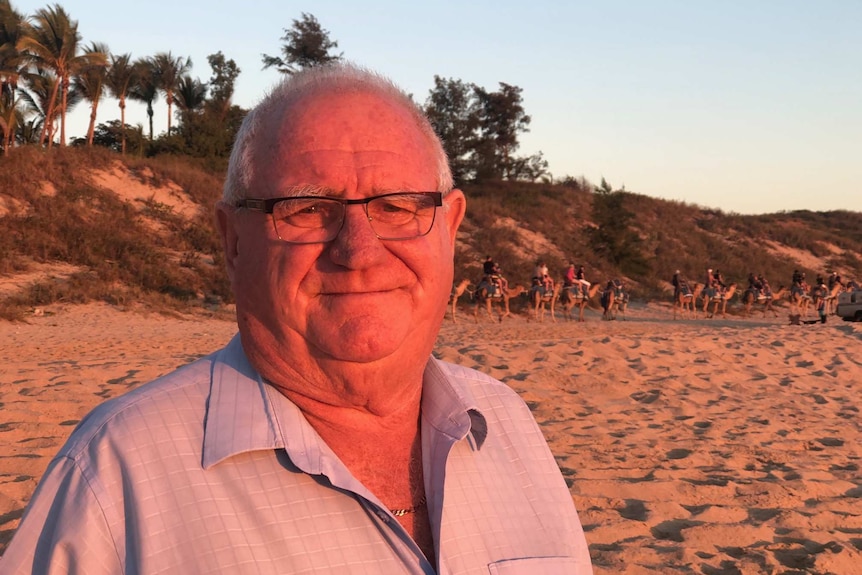 Former Broome Shire President Graeme Campbell on Cable Beach