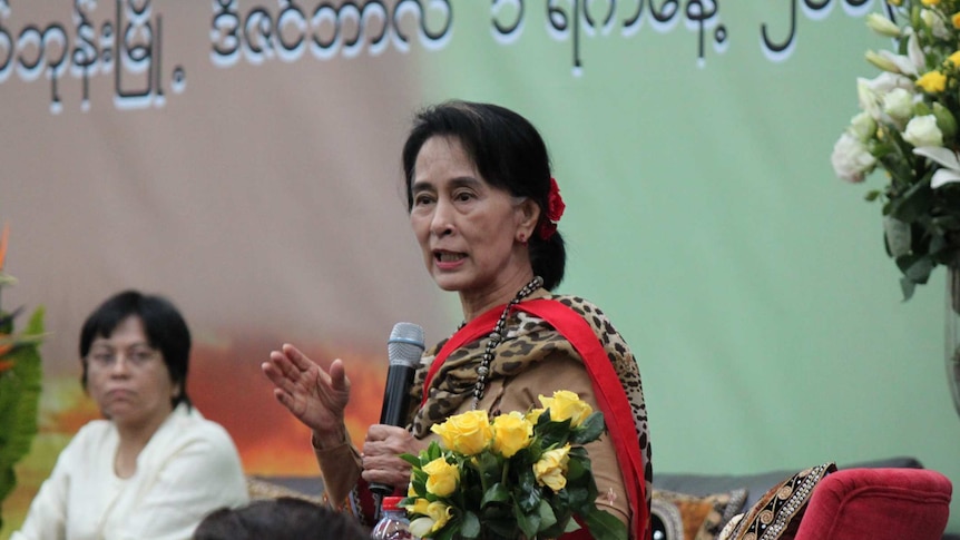 Myanmar's constitution makes Opposition Leader Aung San Suu Kyi ineligible to be president.