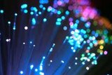 A close-up image of fibre optic cables.