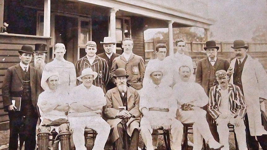 Cricket match in Australia in early 1900s