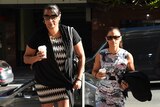 NT Senator Nova Peris (left) and her daughter Jessica Peris arrive at Downing Centre Local Court.