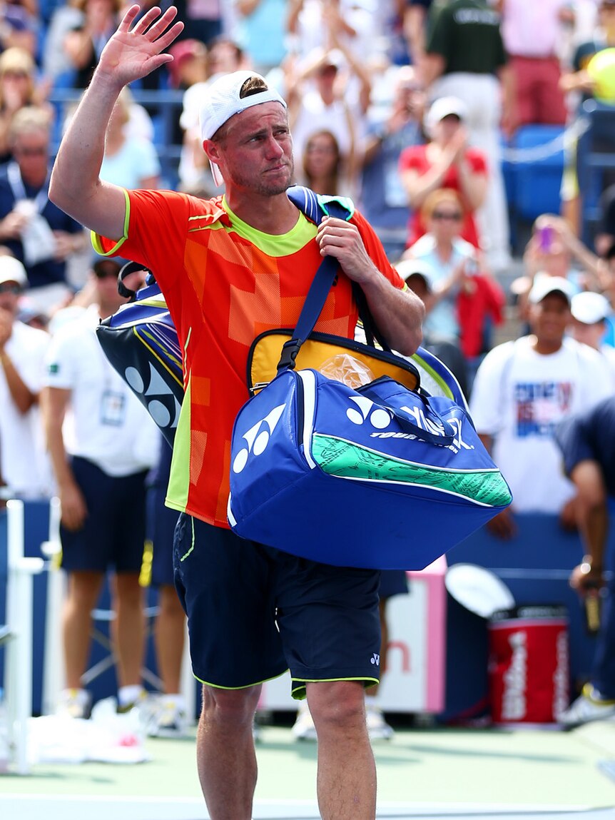 Hewitt leaves the court in New York