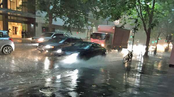 Sydney storm road chaos