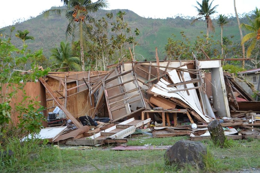 House destroyed by Super Typhoon Maysak
