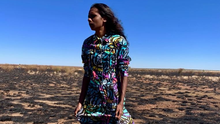Model Shaniqua Shaw said the Gorman Mangkaja collection is empowering for Fitzroy Crossing.