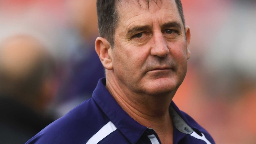 Headshot of Fremantle Dockers coach Ross Lyon.
