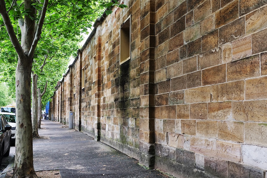 A sandstone wall