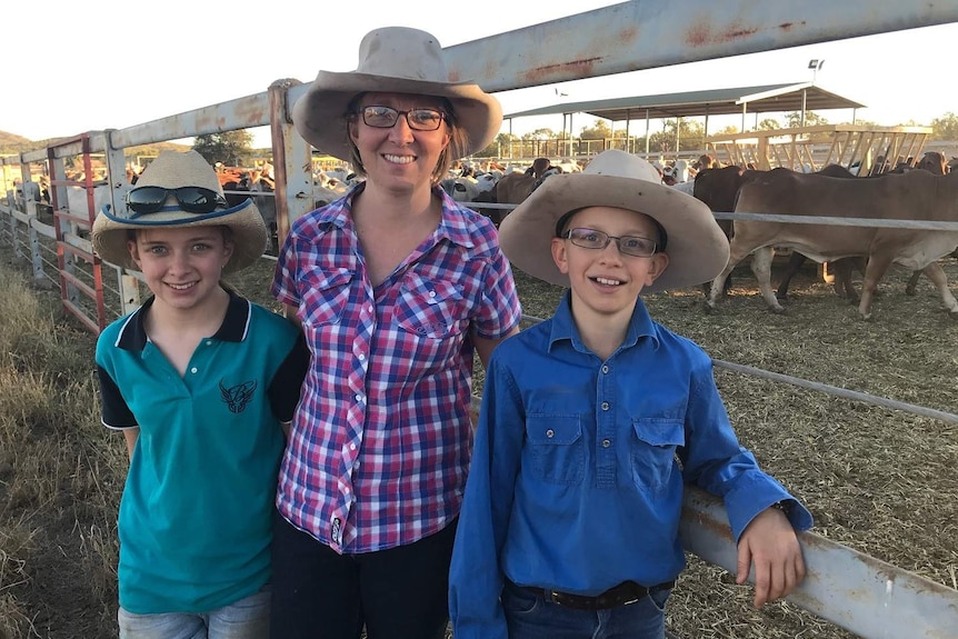 The Ramsay family on their Mt Hope Cattle Station in Charters Towers