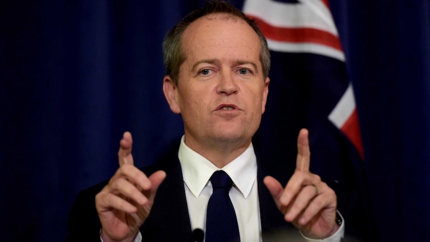 Bill Shorten addresses media in Canberra