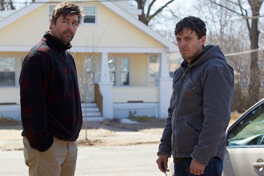 Kyle Chandler and Casey Affleck in the movie Manchester by the Sea