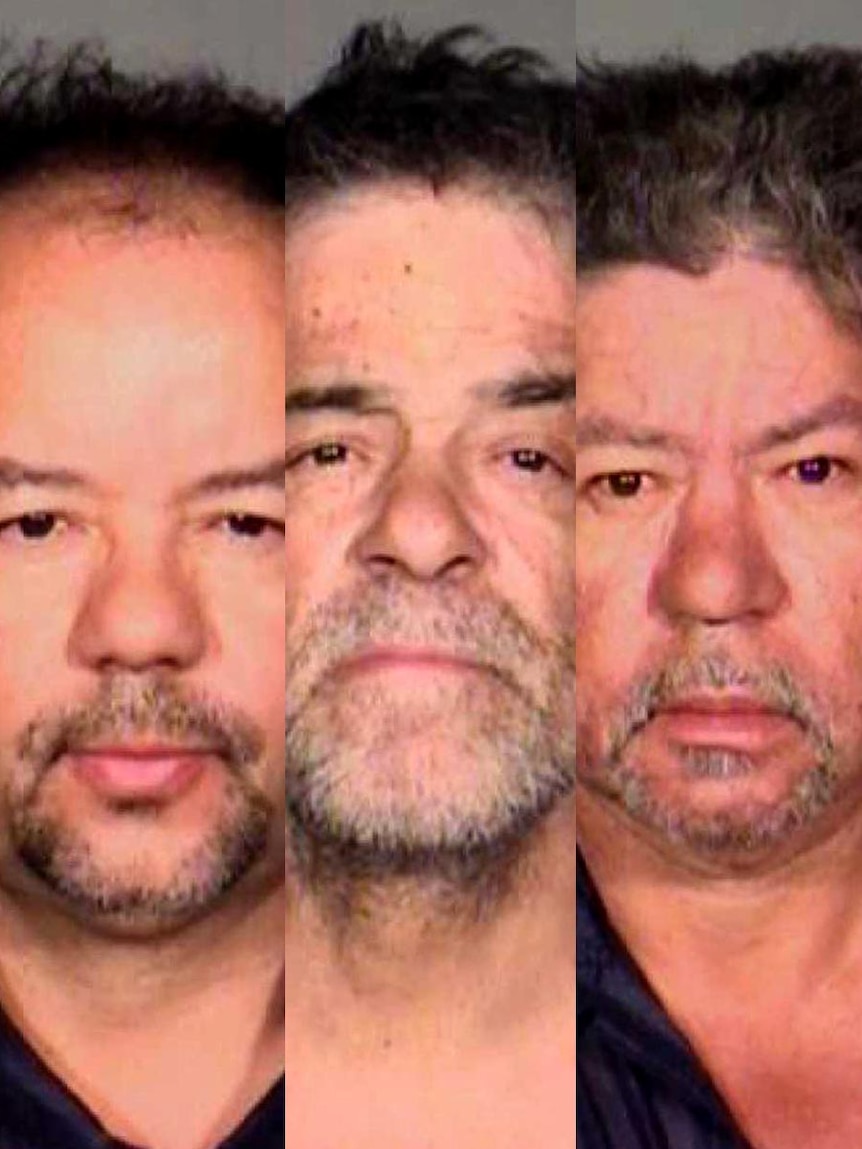 (L-R) Ariel, Onil and Pedro Castro, who were arrested in connection with the abduction of three women.