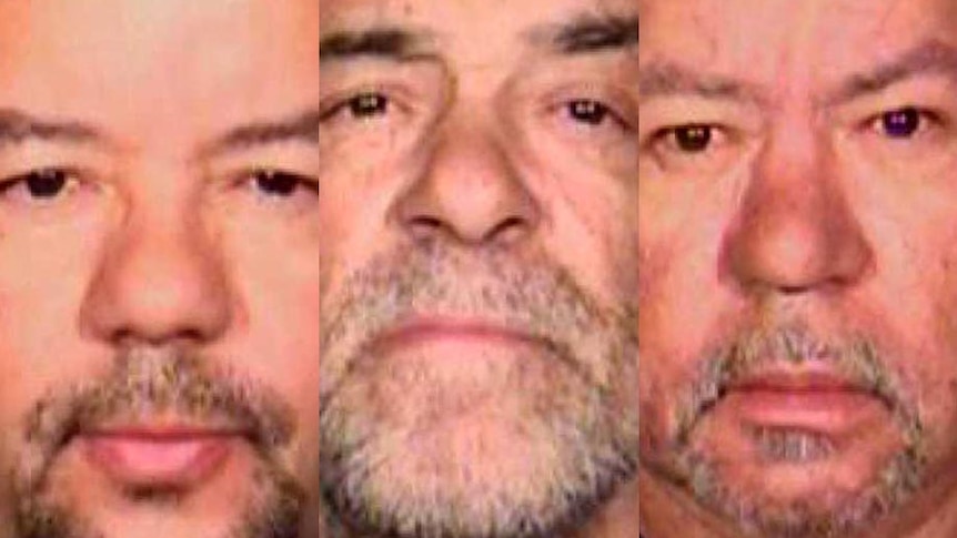 (L-R) Ariel, Onil and Pedro Castro, who were arrested in connection with the abduction of three women.