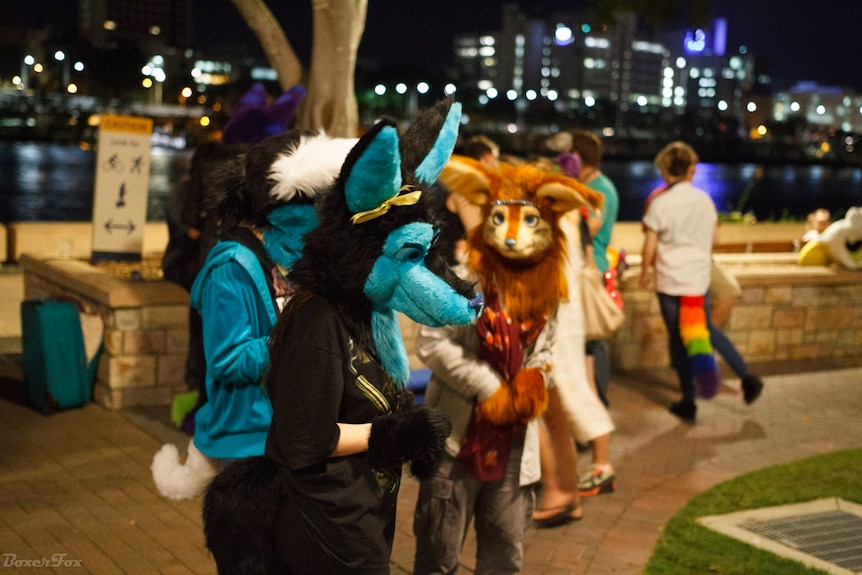 Characters entertain and speak to other furries and the public while in costume.