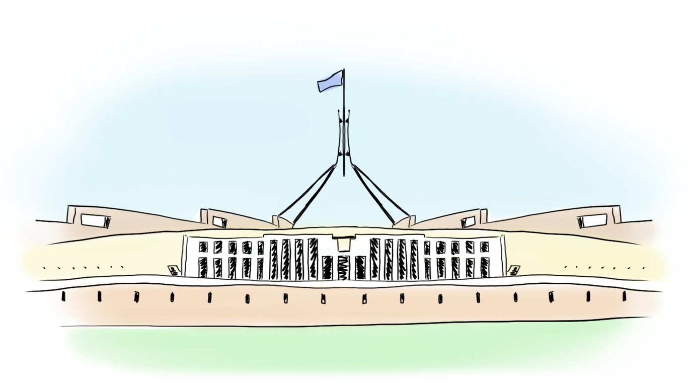 Illustration of parliament house