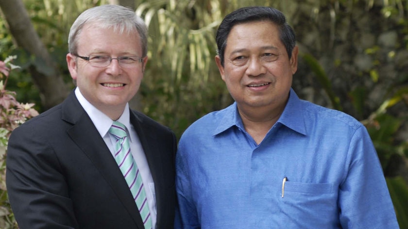 Kevin Rudd and Susilo Bambang Yudhoyono