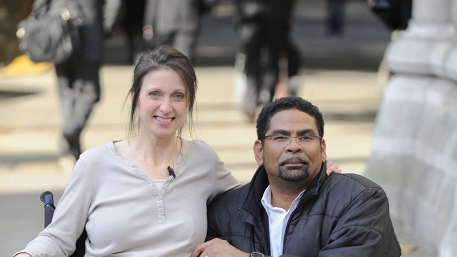 Multiple sclerosis sufferer Debbie Purdy with husband Omar.