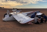 the light plane upturned at William Creek airfield