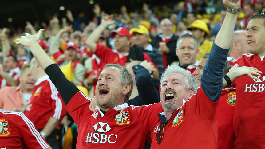 British and Irish Lions supporters in full voice
