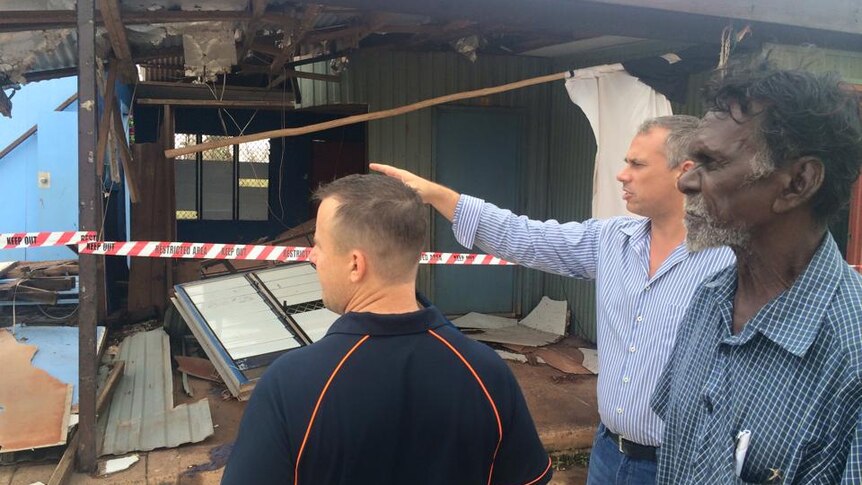Adam Giles tours area hit by Cyclone Lam