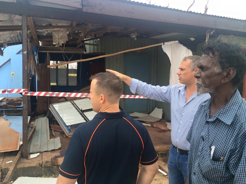 Adam Giles tours area hit by Cyclone Lam
