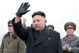 North Korean leader Kim Jong-un waving, uploaded April 7 2013