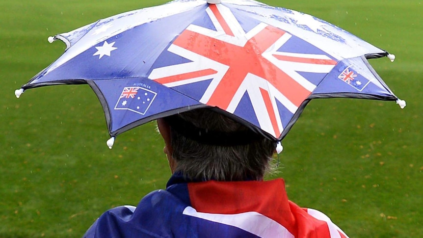 Australian flag hat.
