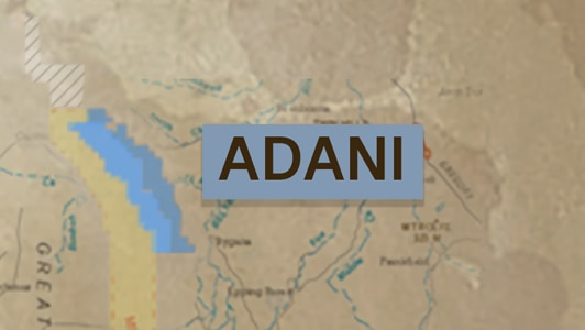 A close up of the area where Adani is proposing to build its Carmichael Coal mine