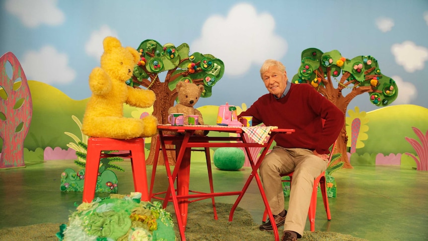 Play School's Big Ted and Little Ted with presenter John Hamblin