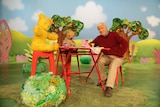 Play School's Big Ted and Little Ted with presenter John Hamblin