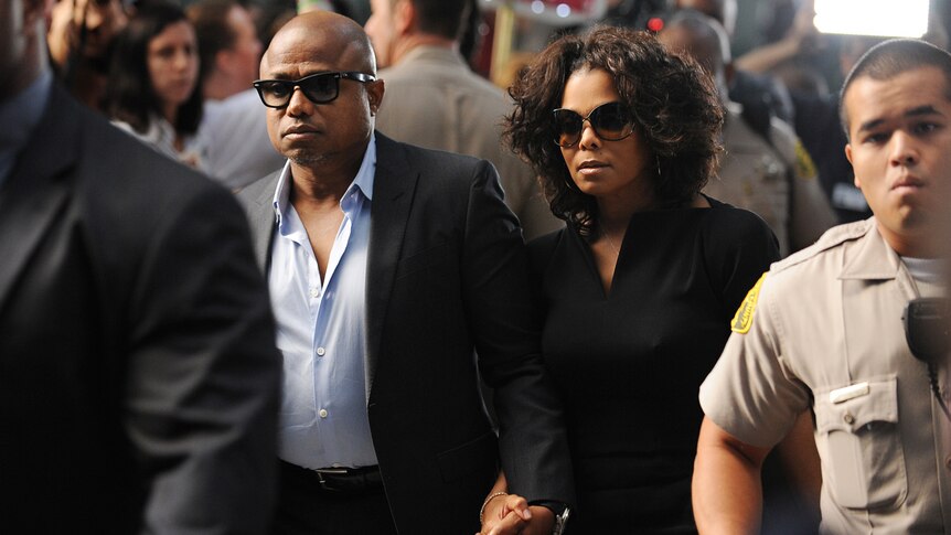 Randy Jackson and Janet Jackson arrive outside Los Angeles Superior Court