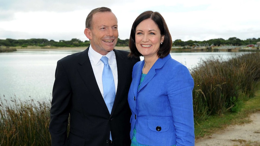 Tony Abbott and Sarah Henderson