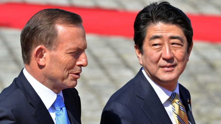 Tony Abbott and Shinzo Abe